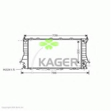 31-0017 KAGER Радиатор, охлаждение двигателя