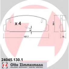24045.130.1 ZIMMERMANN Комплект тормозных колодок, дисковый тормоз