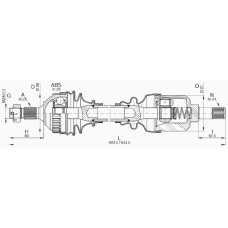 DRS6178.00 OPEN PARTS Приводной вал