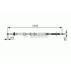1 987 477 926 BOSCH Трос, стояночная тормозная система
