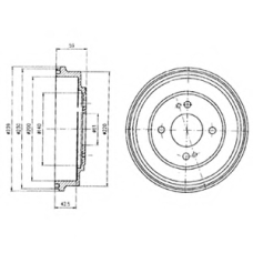 BF208 DELPHI Тормозной барабан