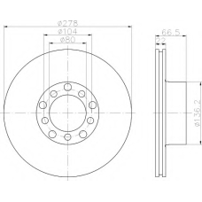 8DD 355 100-081 HELLA Тормозной диск