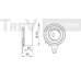 TD1018 TREVI AUTOMOTIVE Натяжной ролик, ремень ГРМ