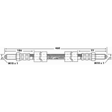 FBH6166 FIRST LINE Тормозной шланг