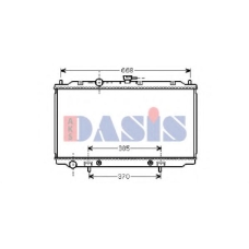 070083N AKS DASIS Радиатор, охлаждение двигателя