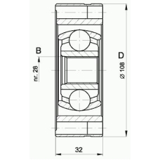 CVJ5422.20 OPEN PARTS Шарнирный комплект, приводной вал