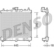 DRM46036 DENSO Радиатор, охлаждение двигателя