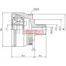6762 KAMOKA Шарнирный комплект, приводной вал
