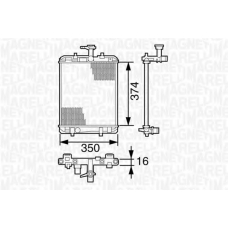 350213392000 MAGNETI MARELLI Радиатор, охлаждение двигателя