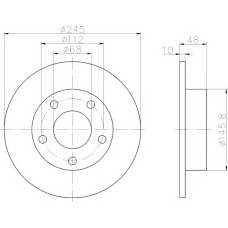8DD 355 105-682 HELLA PAGID Тормозной диск