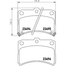 8DB 355 017-121 HELLA PAGID Комплект тормозных колодок, дисковый тормоз