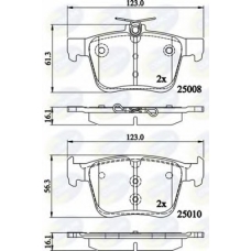 CBP02156 COMLINE Комплект тормозных колодок, дисковый тормоз