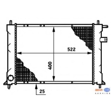 8MK 376 720-141 HELLA Радиатор, охлаждение двигателя