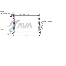 OL2221 AVA Радиатор, охлаждение двигателя