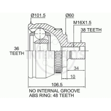 OJ-1714 InterParts Шарнирный комплект, приводной вал