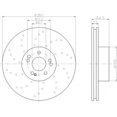 8DD 355 107-951 HELLA Тормозной диск