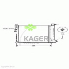 31-3636 KAGER Радиатор, охлаждение двигателя