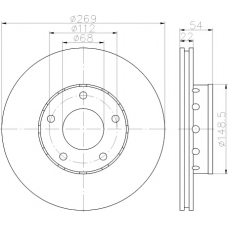 8DD 355 115-441 HELLA PAGID Тормозной диск