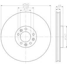 MDC2543 MINTEX Тормозной диск