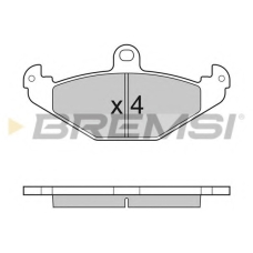 BP3033 BREMSI Комплект тормозных колодок, дисковый тормоз