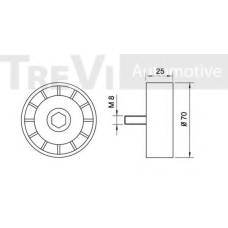 SK008985P SK Натяжной ролик, поликлиновой  ремень