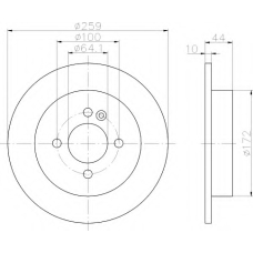 8DD 355 107-801 HELLA Тормозной диск