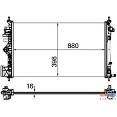 8MK 376 754-301 HELLA Радиатор, охлаждение двигателя