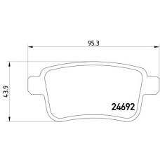MDB2964 DON Комплект тормозных колодок, дисковый тормоз