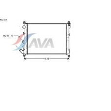 RT2164 AVA Радиатор, охлаждение двигателя