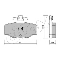 822-199-0 CIFAM Комплект тормозных колодок, дисковый тормоз