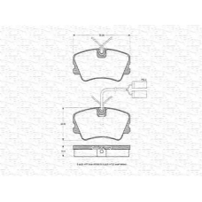 363702160207 MAGNETI MARELLI Комплект тормозных колодок, дисковый тормоз