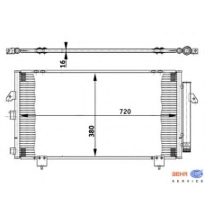 8FC 351 302-111 HELLA Конденсатор, кондиционер