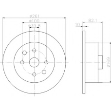 8DD 355 101-671 HELLA Тормозной диск