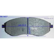 J PA-W07AF JAPANPARTS Комплект тормозных колодок, дисковый тормоз