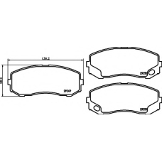 8DB 355 005-581 HELLA Комплект тормозных колодок, дисковый тормоз
