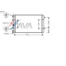VW2174 AVA Радиатор, охлаждение двигателя