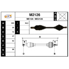 M2126 SNRA Приводной вал