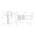 CVJ5440.10 OPEN PARTS Шарнирный комплект, приводной вал