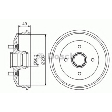 0 986 477 259 BOSCH Тормозной барабан