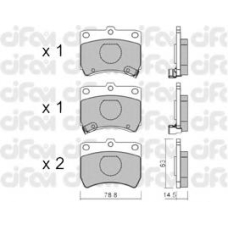 822-370-0 CIFAM Комплект тормозных колодок, дисковый тормоз