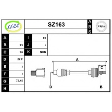SZ163 SERA Приводной вал