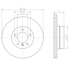 8DD 355 109-901 HELLA Тормозной диск