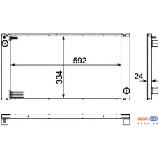 8MK 376 754-221 HELLA Радиатор, охлаждение двигателя