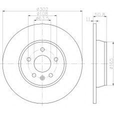 8DD 355 118-841 HELLA Тормозной диск