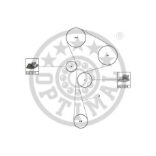 SK-1493AQ1 OPTIMAL Водяной насос + комплект зубчатого ремня