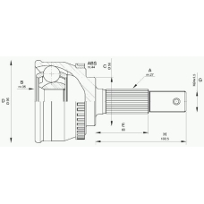 CVJ5522.10 OPEN PARTS Шарнирный комплект, приводной вал
