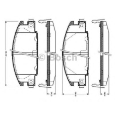 0 986 TB2 575 BOSCH Комплект тормозных колодок, дисковый тормоз
