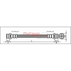 4113307 METZGER Тормозной шланг