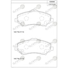 KD6566 ASIMCO Комплект тормозных колодок, дисковый тормоз
