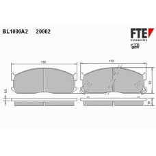 BL1000A2 FTE Комплект тормозных колодок, дисковый тормоз